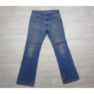 Vintage 80s Levis 517 Jeans Mens 33x31 Orange Tab Bootcut Saddleman Distressed 5